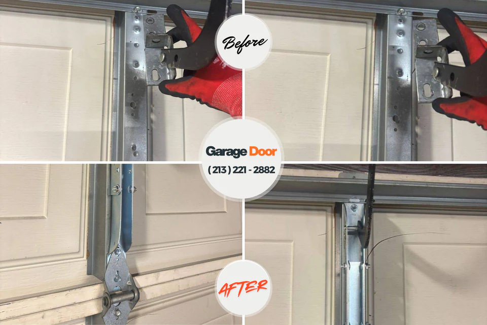 Before and after: garage door repair North Baltimore, OH